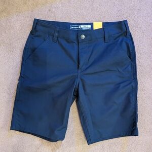 Carhartt NWT Womens Canvas Work Short Loose Fit Navy 10" 8 & 10